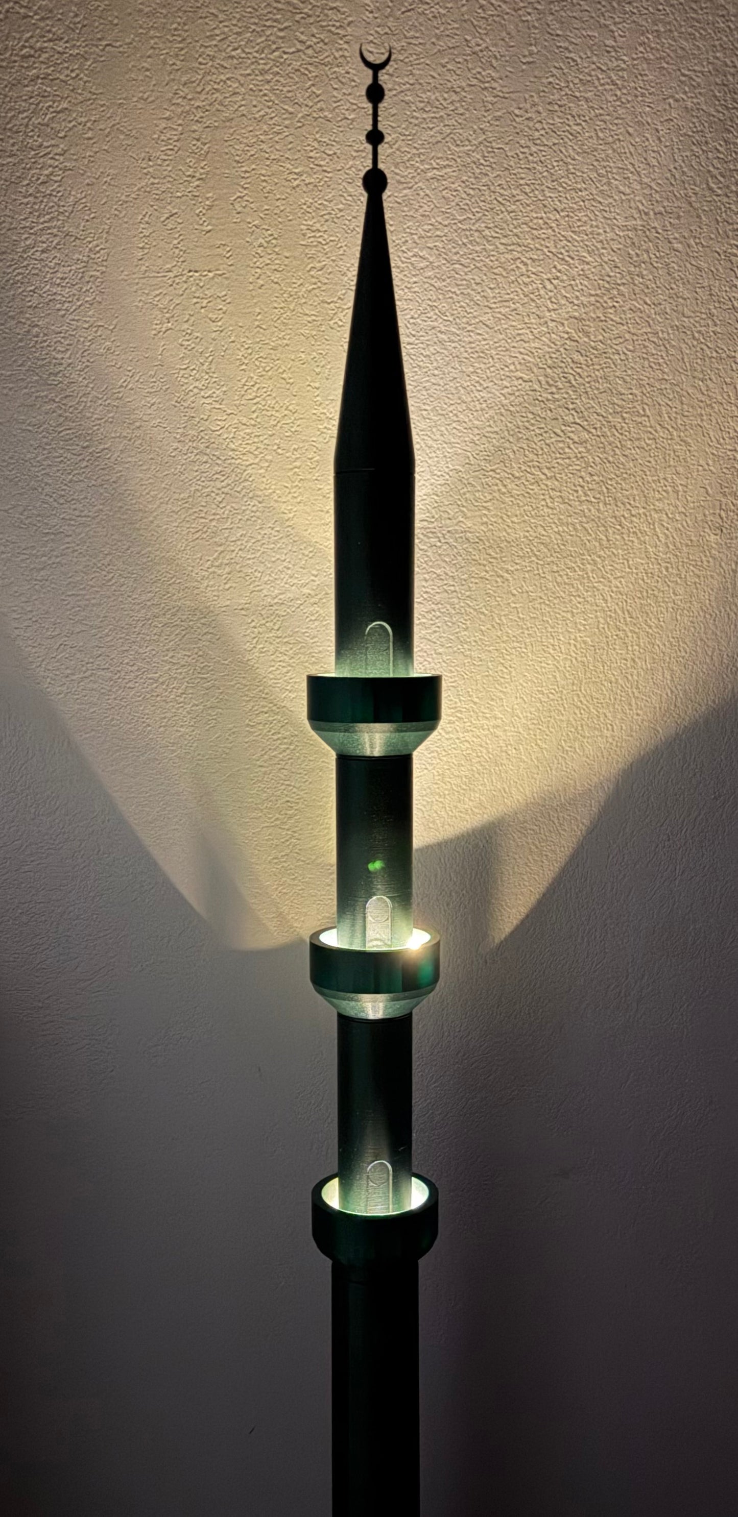 Blue Mosque Inspired Ottoman Minaret Sculpture – LED Lighted Islamic Home Decor