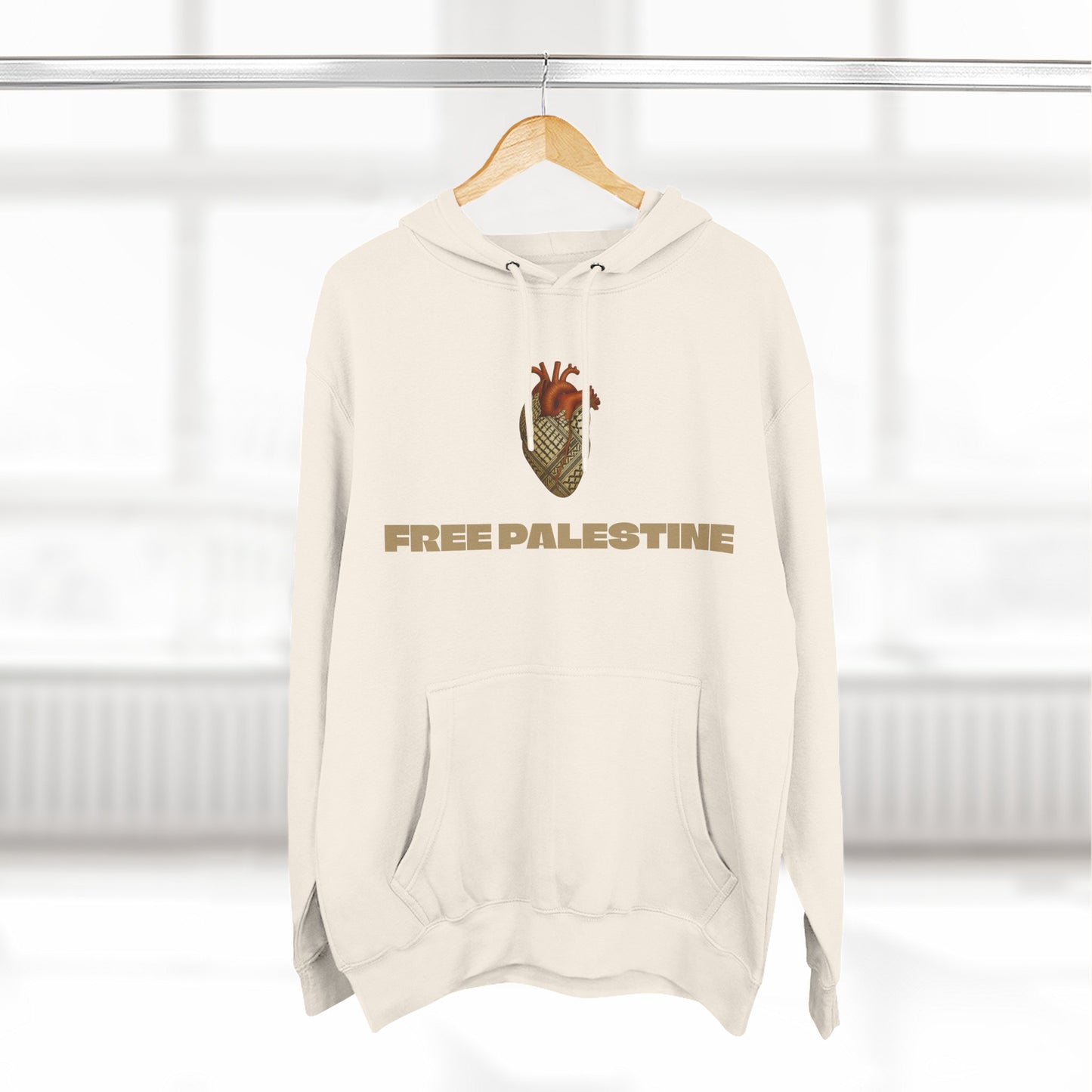 SUMUD Flotilla - Free Palestine Three-Panel Fleece Hoodie - Supportive Apparel, Activism Shirt, Casual Wear, Gift for Human Rights Advocates
