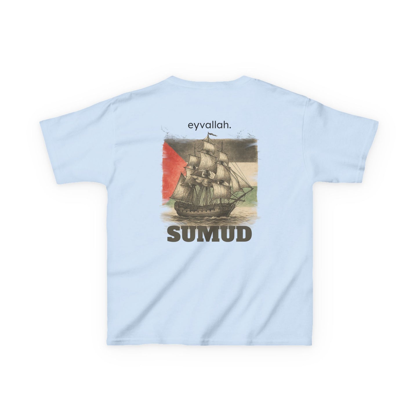 SUMUD Flotilla - Free Palestine Youth/Kids Tee - Supportive Apparel, Activism Shirt, Casual Wear, Gift for Human Rights Advocates, Everyday Statement Top