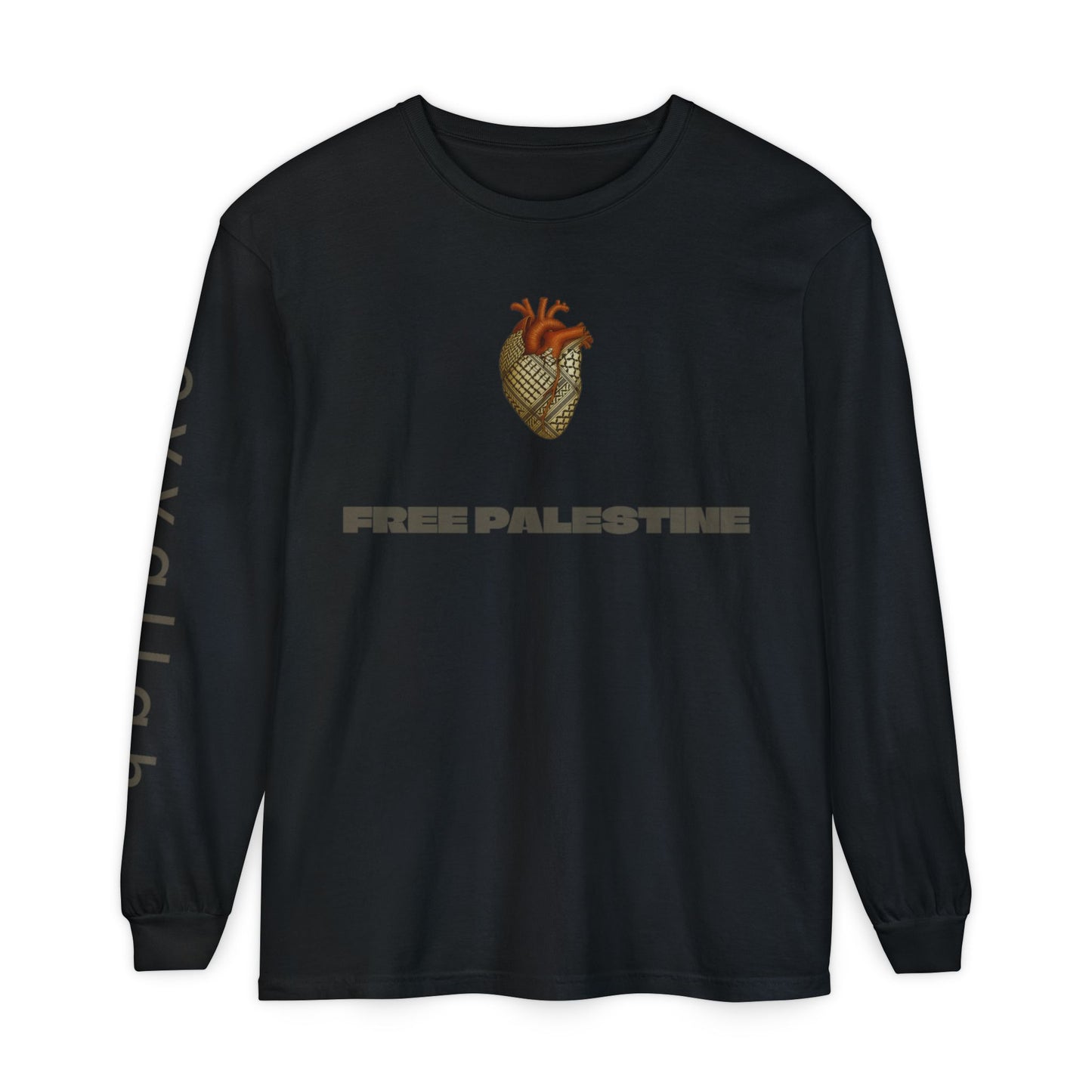 Free Palestine Long Sleeve T-Shirt | Unisex Tee for Activists, Statement Fashion, Conscious Living, Cultural Pride, Everyday Wear