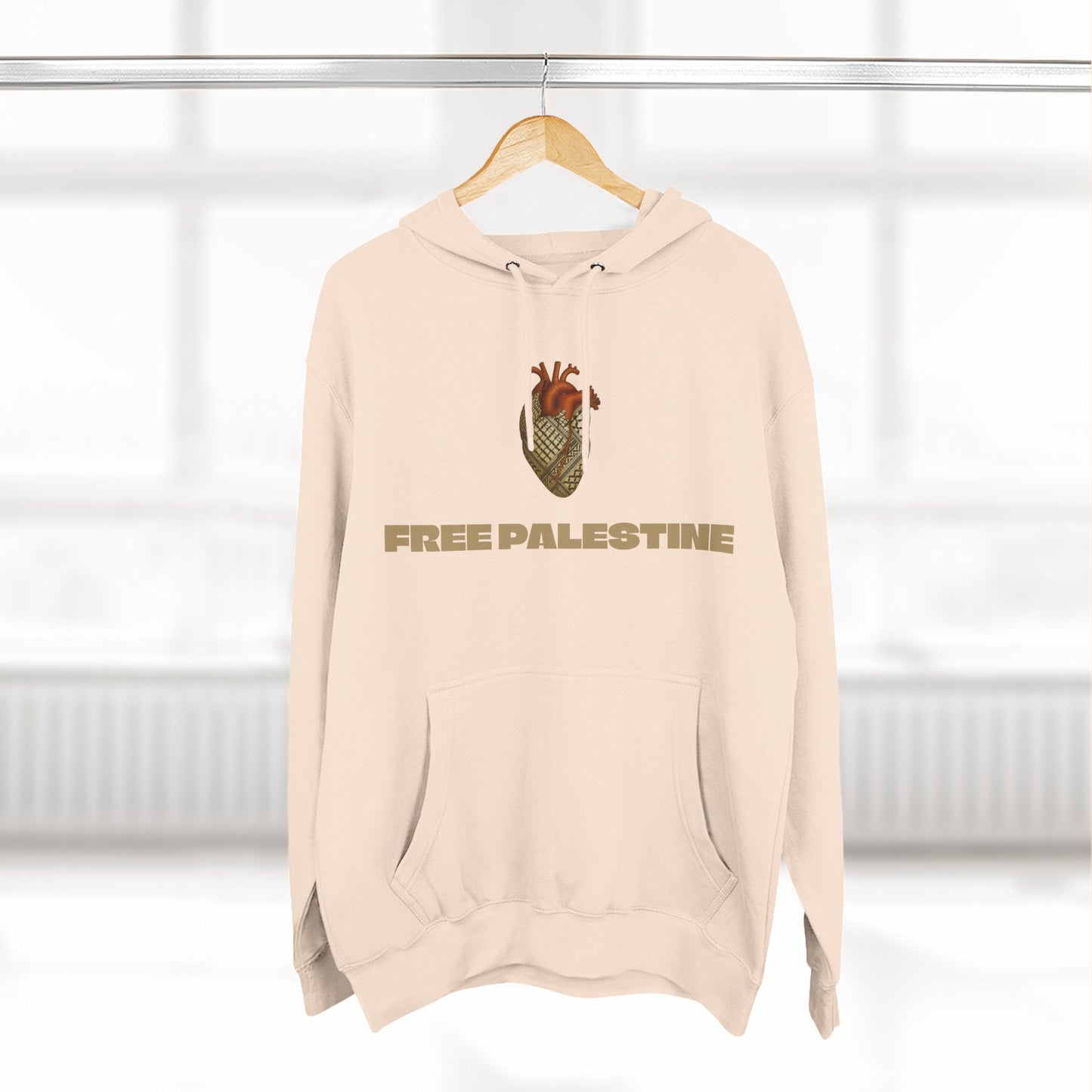 SUMUD Flotilla - Free Palestine Three-Panel Fleece Hoodie - Supportive Apparel, Activism Shirt, Casual Wear, Gift for Human Rights Advocates, Everyday Statement Top