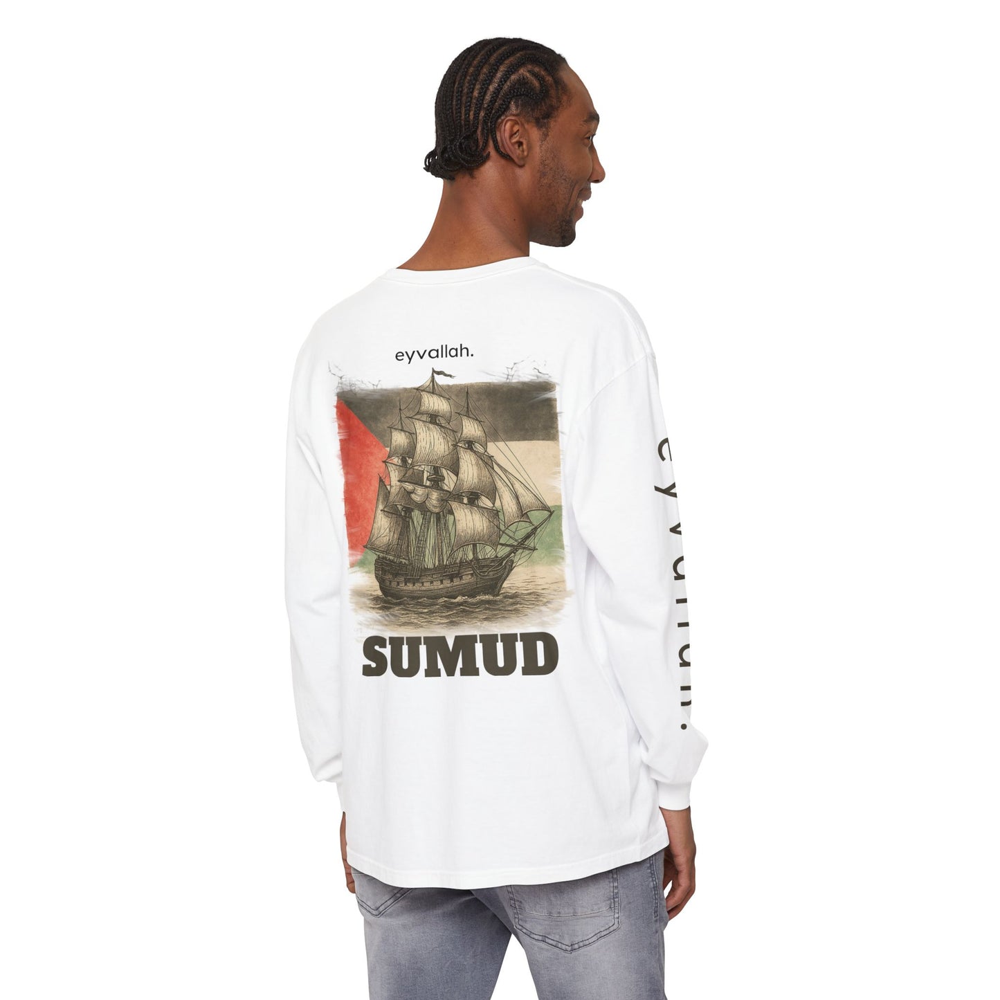 Free Palestine Long Sleeve T-Shirt | Unisex Tee for Activists, Statement Fashion, Conscious Living, Cultural Pride, Everyday Wear