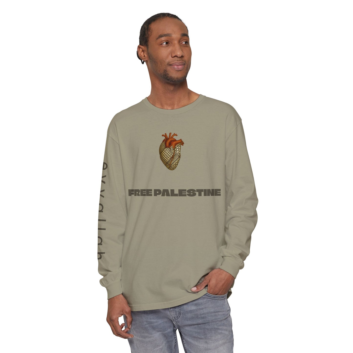 Free Palestine Long Sleeve T-Shirt | Unisex Tee for Activists, Statement Fashion, Conscious Living, Cultural Pride, Everyday Wear