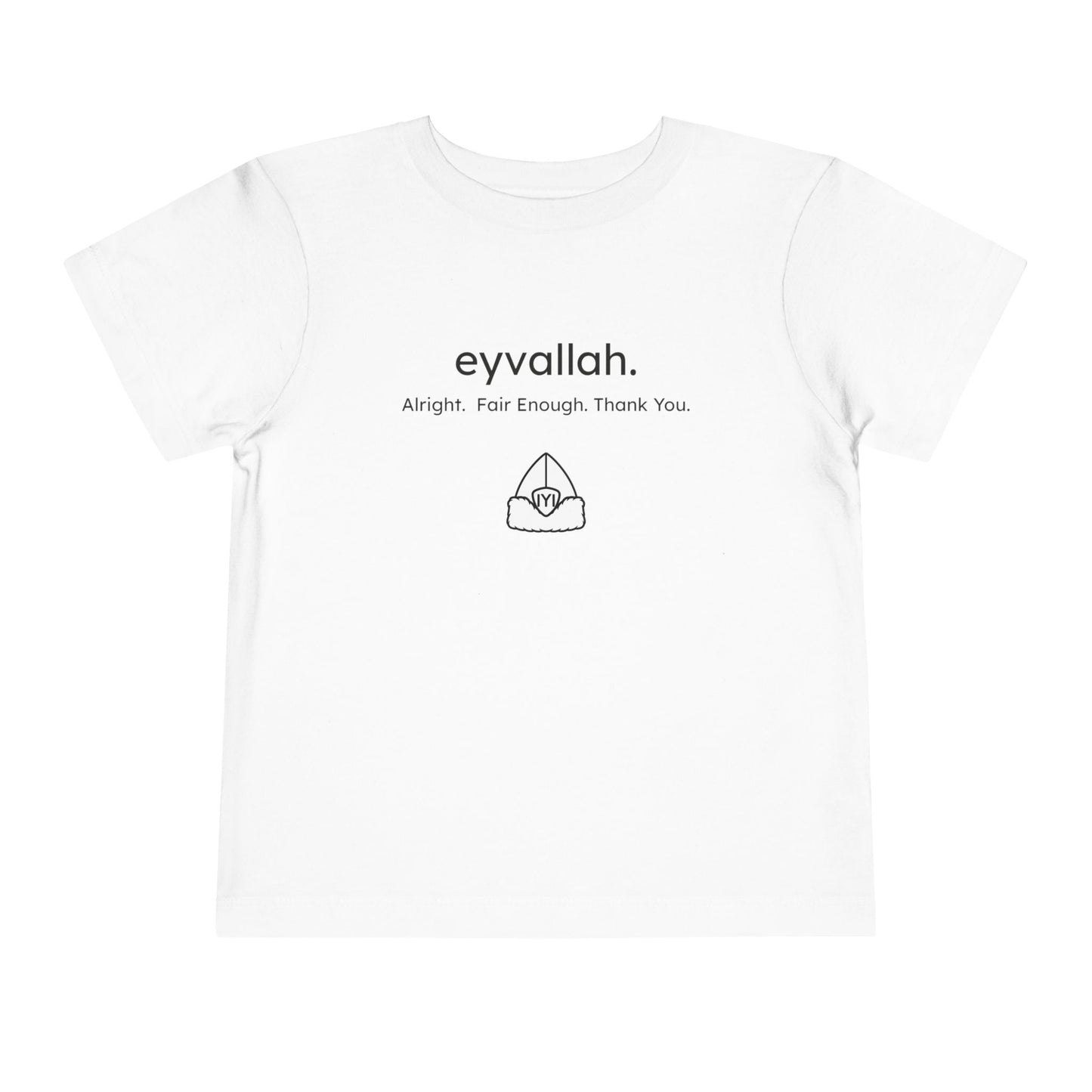 "eyvallah." The Classic, Toddler/Kids Short Sleeve Tee