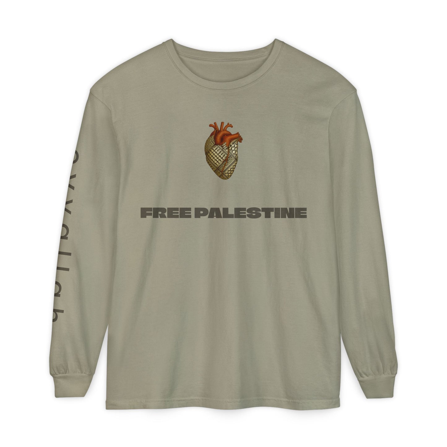 Free Palestine Long Sleeve T-Shirt | Unisex Tee for Activists, Statement Fashion, Conscious Living, Cultural Pride, Everyday Wear