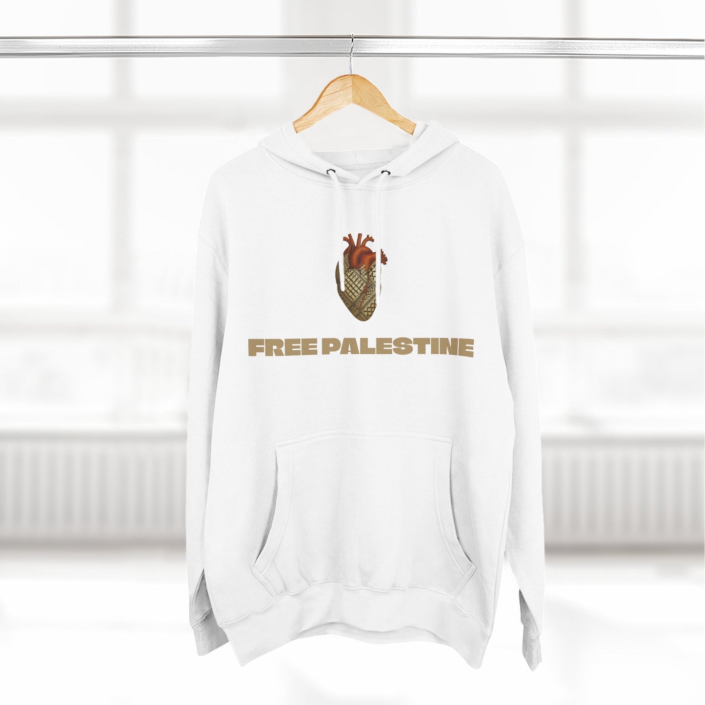 SUMUD Flotilla - Free Palestine Three-Panel Fleece Hoodie - Supportive Apparel, Activism Shirt, Casual Wear, Gift for Human Rights Advocates, Everyday Statement Top