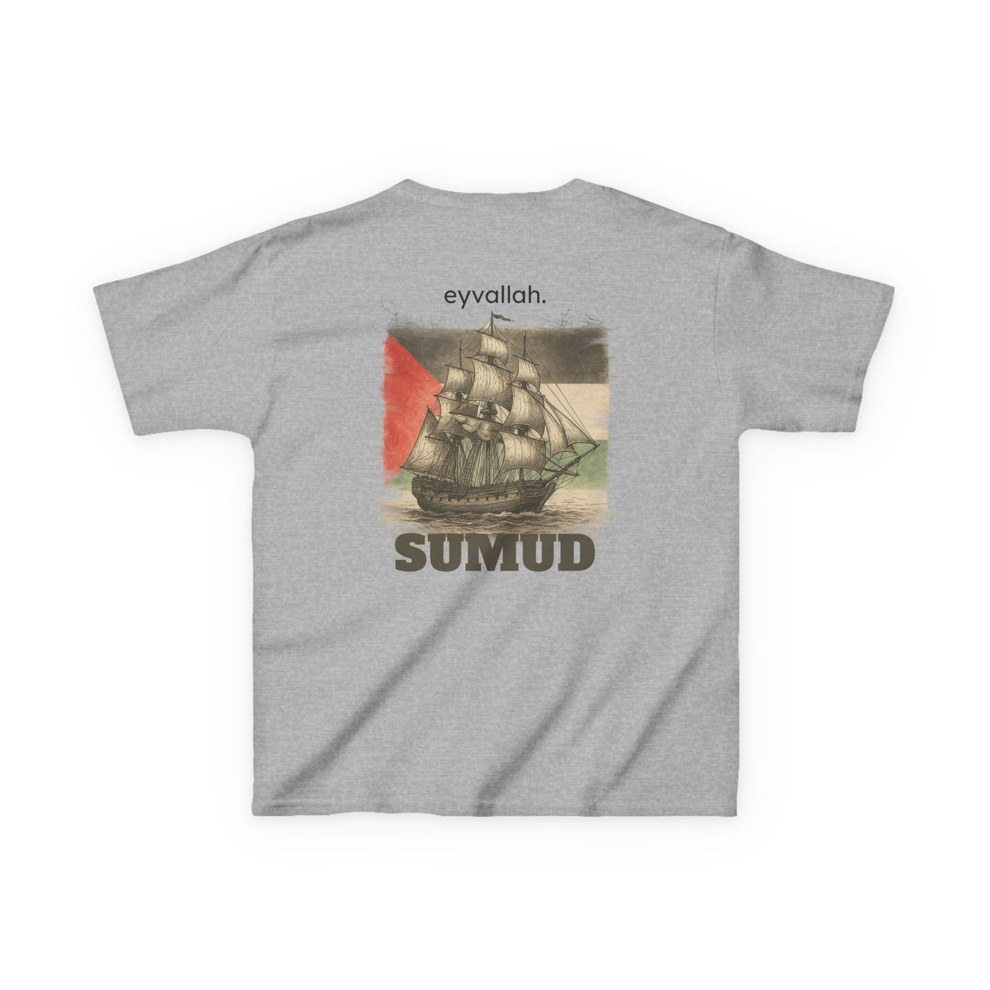 SUMUD Flotilla - Free Palestine Youth/Kids Tee - Supportive Apparel, Activism Shirt, Casual Wear, Gift for Human Rights Advocates, Everyday Statement Top