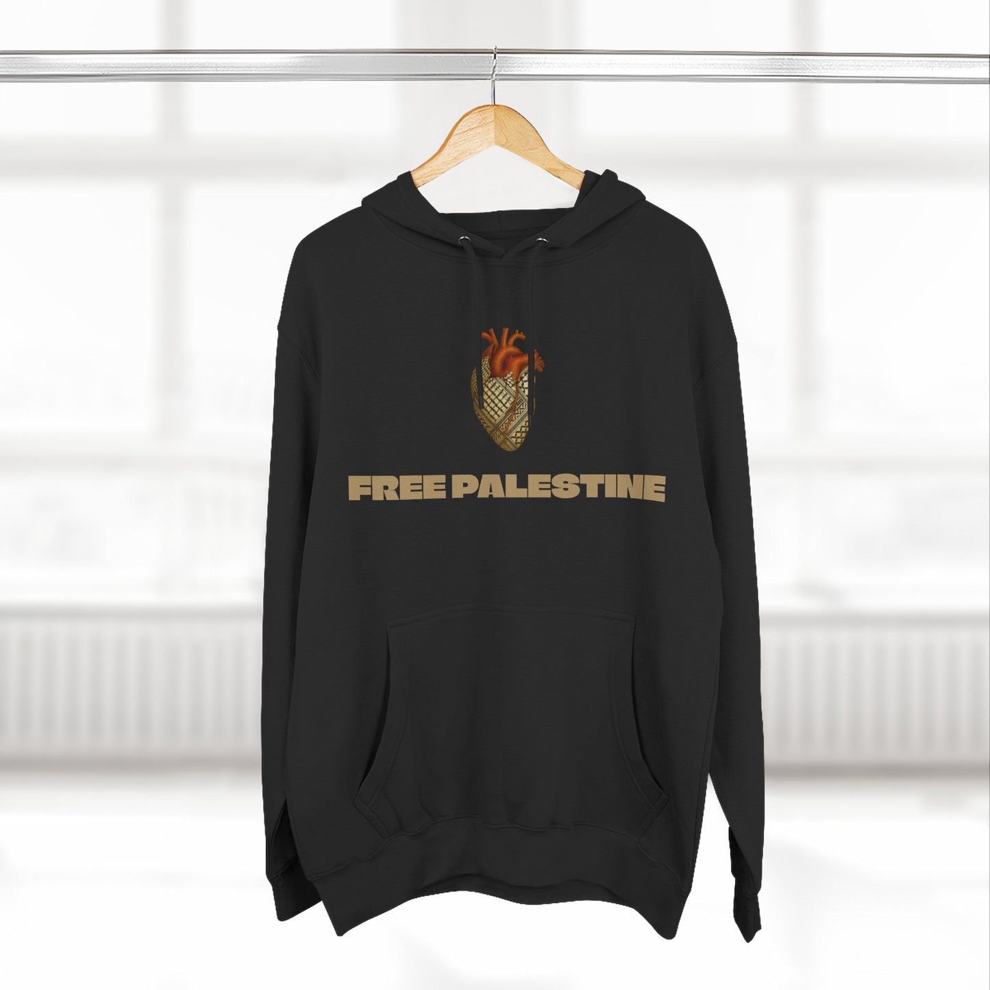 SUMUD Flotilla - Free Palestine Three-Panel Fleece Hoodie - Supportive Apparel, Activism Shirt, Casual Wear, Gift for Human Rights Advocates, Everyday Statement Top