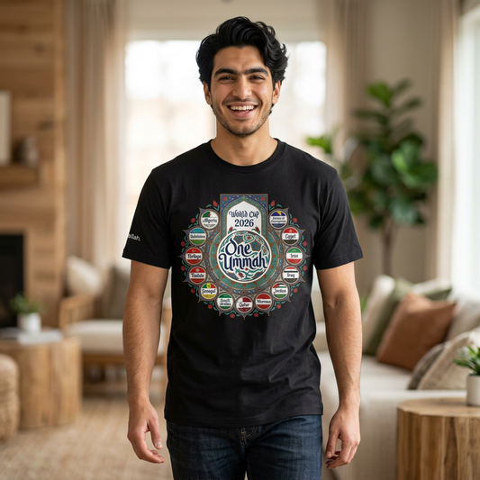 World of Ummah Cup - Calligraphy Circle - Unisex Tee