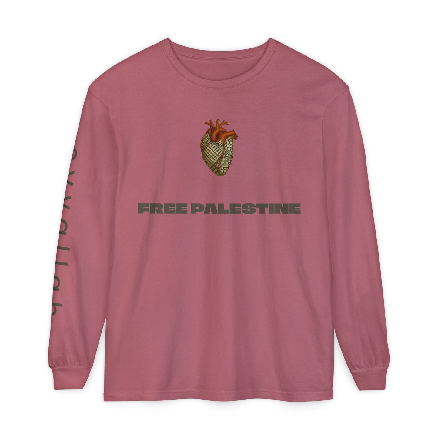 Free Palestine Long Sleeve T-Shirt | Unisex Tee for Activists, Statement Fashion, Conscious Living, Cultural Pride, Everyday Wear