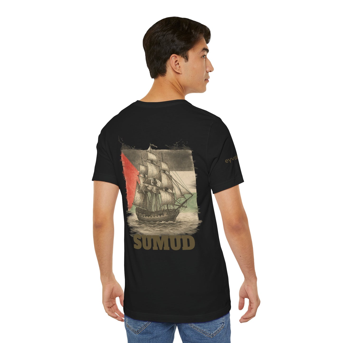 SUMUD Flotilla - Free Palestine Unisex Tee - Supportive Apparel, Activism Shirt, Casual Wear, Gift for Human Rights Advocates, Everyday Statement Top