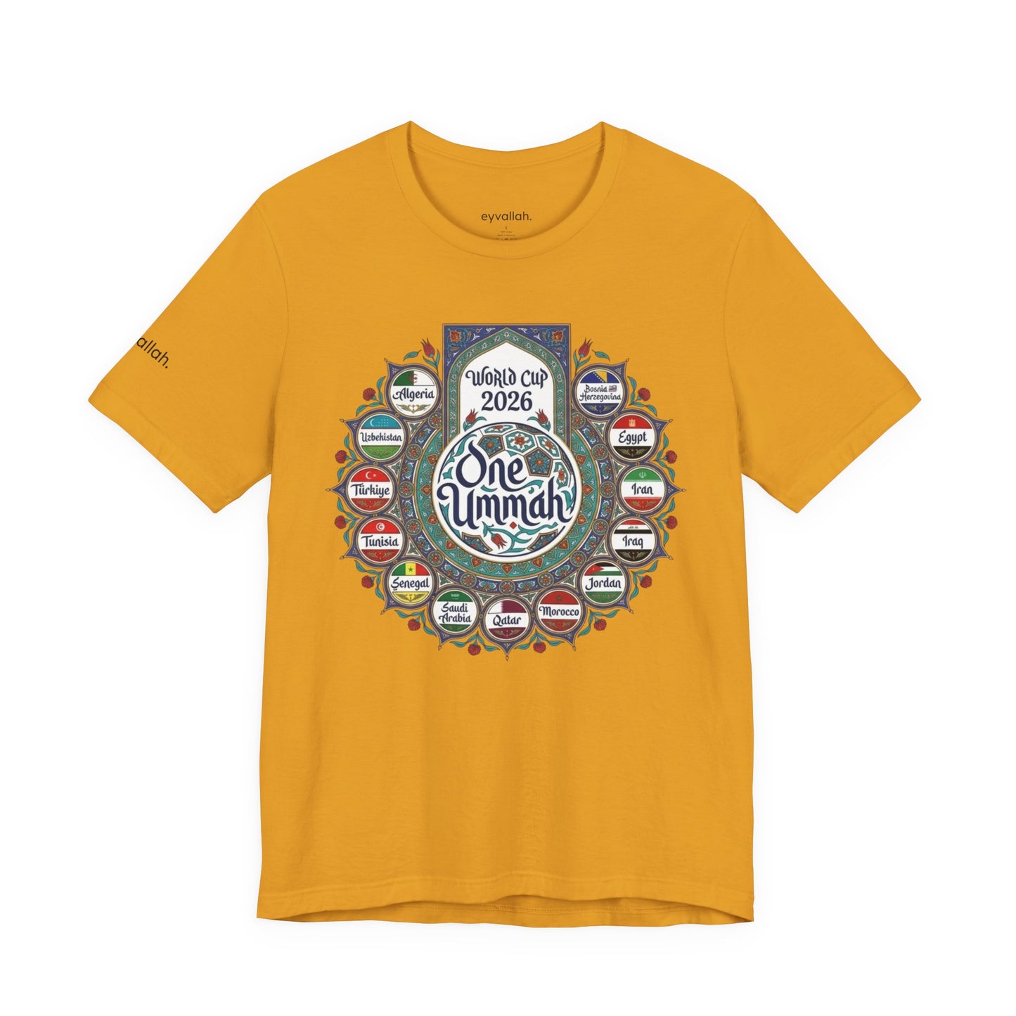 World of Ummah Cup - Calligraphy Circle - Unisex Tee