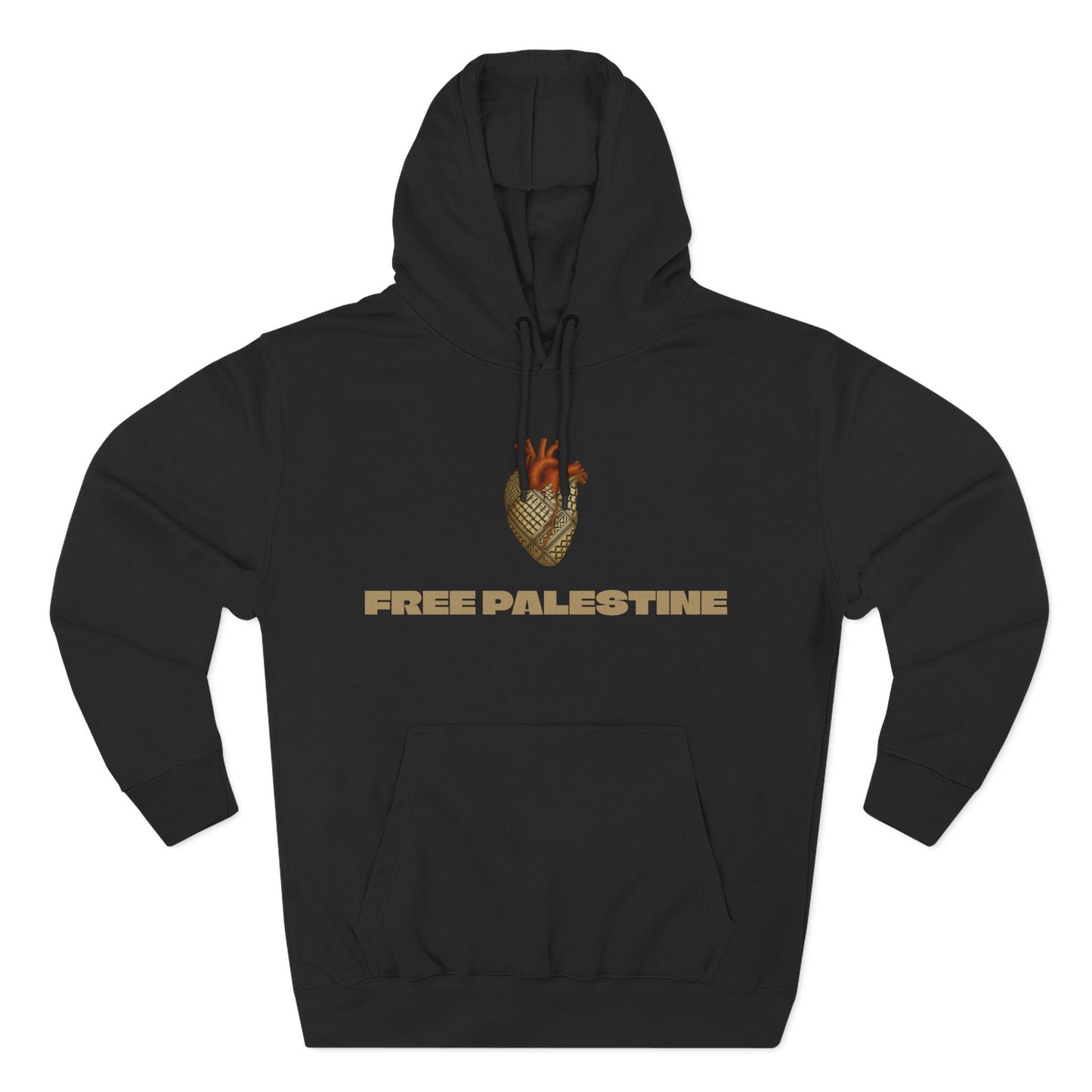 SUMUD Flotilla - Free Palestine Three-Panel Fleece Hoodie - Supportive Apparel, Activism Shirt, Casual Wear, Gift for Human Rights Advocates, Everyday Statement Top