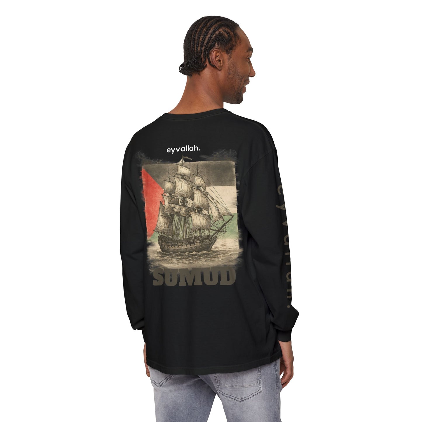 Free Palestine Long Sleeve T-Shirt | Unisex Tee for Activists, Statement Fashion, Conscious Living, Cultural Pride, Everyday Wear