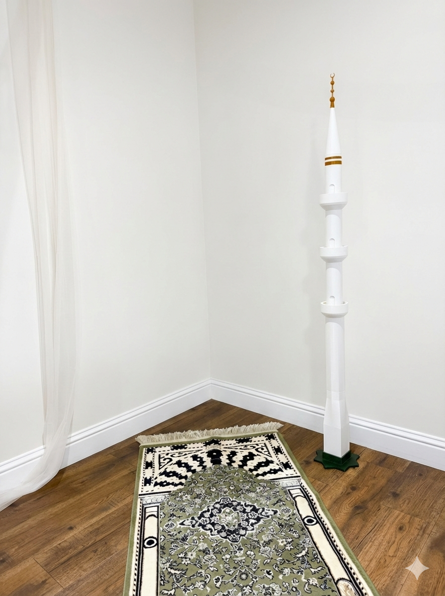 Blue Mosque Inspired Ottoman Minaret Sculpture – LED Lighted Islamic Home Decor